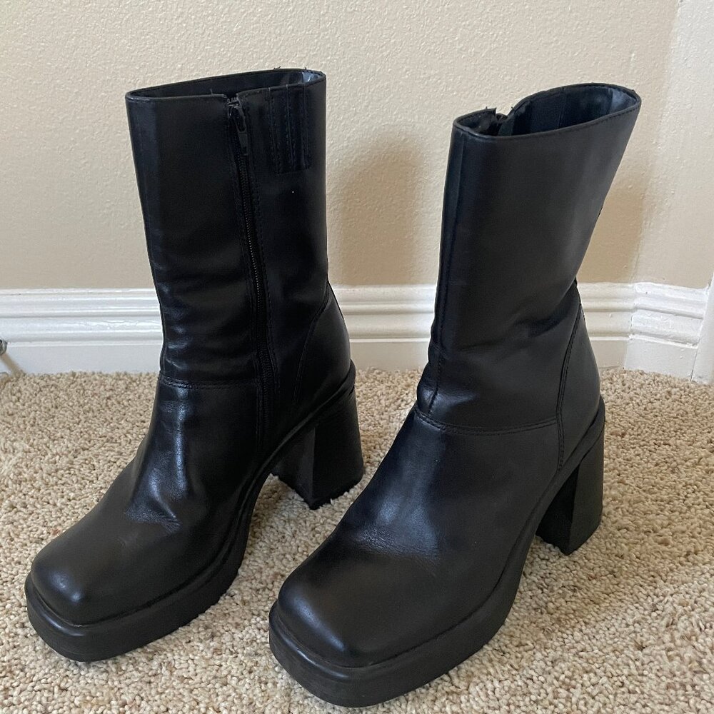 Square Toe Platform Boots - image 3